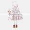 Factory Supply Full Cherry Printing Lovely Dress for Little Girls