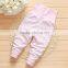 2017 new arrival high waist organic cotton baby pants