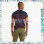Man's Fashion Striped Design Chest Pocket O-Neck T Shirts