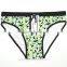 outsanding blue green geo cotton brief panties/yje wholesale plus size sexy cotton breathable underwea panties/mulit color
