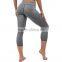 Womens Seamless High waist Capris Legging Pants