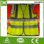 Factory made polyester traffic work road safety security custom pockets vest