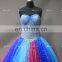 AUW2001 Real Photo Custom Made Sweetheart Beading Colorful Tulle Tube Long Prom Dress