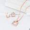 Luxury Square Jewelry Sets white golden zircon top quality Engagement Necklace Earring silver bridal jewelry sets
