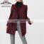 Custom New Style Classic Red Button Belt Slim Fit Lady Winter Jacket