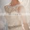 Sleevless wedding dress with sheer top