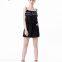 Sleeveless Black Spaghetti Strap Ladies’ Short Jumpsuit