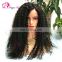 Freya Hair china hair factory afro curly side part preplucked full lace frontal wig