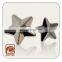 Star Shape ABS Plastic Silver/ Gun Metal Plating Color Shank Button For Garment Coat, Sweater