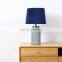 Living room decorative lights office hotel blue ceramic table lamp for home decor