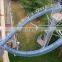 Transparent Fiberglass Slide For Resort Large Water Tube for Water Park Loop Slide In Water Parks