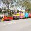 Funfair park attractive mini electric trackless train for sale