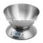 11lb/5kg Digital Kitchen Food Scale, Stainless Steel, Alarm Timer & Temperature Sensor