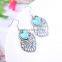 wholesale fashion vintage resin acrylic kallaite two heart clip cheap chinese earring sets
