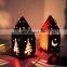 Vintage Red Candle Lantern Christmas Mini Lantern Retro Lantern Candlestick Decoration For Festival Celebration