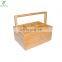 Bamboo Tool Box with handle Caddy Home Accessory Bathroom Counter and Kitchen Cabinet Organizer and Storage Holder