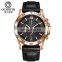 OCHSTIN 068A Leather Strap Water Resistant Watch For Men Top Brand Luxury Chronograph Men Wrist Watch