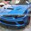 Runde New Arrival For 15-19 Dodge Charger Upgrade SRT Wide Body Kit Front Bumper Wheel Eyebrow Spoiler Wide Fender