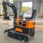 1.0 ton hydraulic excavator swing bearing infront mini excavator with auger drilling backhoe for sale
