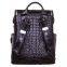 Crocodile Leather Men's Backpack Large Capacity Business Casual Computer Backpack