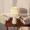 Nordic Desk Lamps Lamparas Luces Vintage Gilr Lamp Milkshake Glass Base Pleated Small Night Light Bedside Lamps