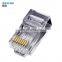 1000PCS Set Network Cable End Gold Plated Cat 6 UTP RJ45 Modular Connector Plug