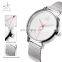 SHENGKE Steel Mesh Band Watch K0050L Soft Wear Office Lady Quartz Watches Sliver Simple Design Girls Watch