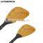 UICE 3-pieces Adjustable Lightweight Portable Bamboo Full Carbon Paddle with bag