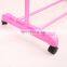 Heavy Duty Stainless Steel  Garment Single Rail Adjustable Clothing  Rolling Pink Lady Coat Laundry Drying Rack