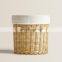 Small Round Woven Rattan basket with fabric Liner Storage Basket Kid Toy Basket Handwoven Wholesale