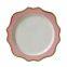 Customized Porcelain Dinnerware Set Pink Sun Flower Shaped Ceramic Tableware Plates with Gold Rim For Wedding Event