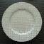 Custom 13 inches Elegant Glass Silver Decorative Plates Wedding Round Dinner Charger Plates