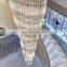 Hotel Spiral Crystal Chandelier Decorative Hanging Home Modern Indoor Staircase Lights Chandelier