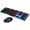 Computer Kit USB-geführtes Tastatur-Maus-Set mit Regenbogenfarben-Backlight für iPad, Laptop und PC. Tastatur-Maus-Kombinationen
