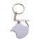 Manufacture Price New heat transfer MDF key chain ring Sublimation blank