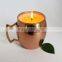 ROUND COPPER CANDLE CONTAINER WITH LID , CANDLE T-LIGHT COPPER CONTAINER