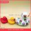 Promotional Custom Weighted Soft Vinyl Sunglasses Floating Yellow Duck Rubber Bath Toy