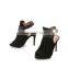 Rubber Shoes Sole Material. Copy Suede Nice Tassel Shoes Ladies Fashionable High Heeled Sandals