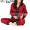 Women's Classic Silk Pajama Set Luxury Lace Sleepwear by 100% Silk