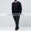 no pocket wholesale leisure customize logo black guangzhou oem no hood 100% cotton plain hoodie