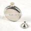 5oz Stainless Steel Liquor Wine Flask Shining and Mirror Surface With Hinged Screw-On Cap