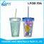 AS Material Double Wall 450ML BPA free disposable plastic coffee cup