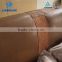 Genuine Leather Material and Coffee Color King Size Bed