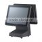 dual screen 15 inch all in one touch restaurant pos equipment / point of sale terminals/ point of sale machine