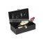 Handle double leather wine box with accessories