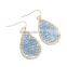 CRYSTAL BEADED TEARDROP EARRINGS