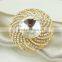 fashionable flower shape plastic pearls crystal metal alloy napkin rings