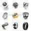 American punk jewelry statement vintage men's stainless steel skull ring                        
                                                                                Supplier's Choice