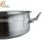 Stainless steel pot with double-ply bottom