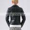 Classtic motobike style leather jacket with button for women